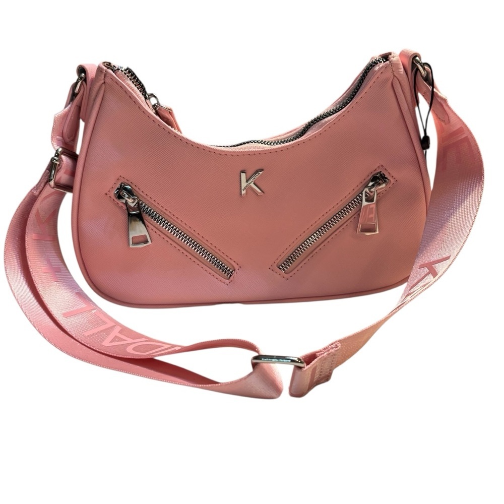 NWT Kendall & Kylie Bag Pale Pink Shoulder or Crossbody Zipper Accents New